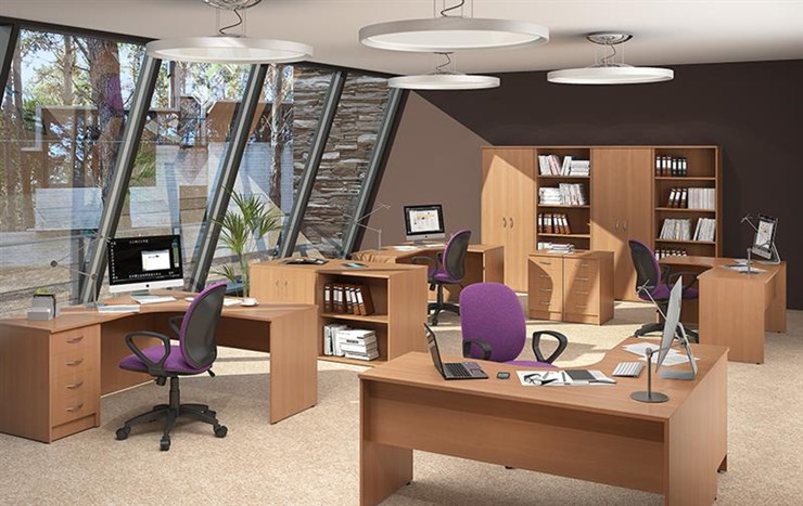 Офисный комплект мебели IMAGO четыре рабочих места, стол для переговоров в Иваново - изображение 2
